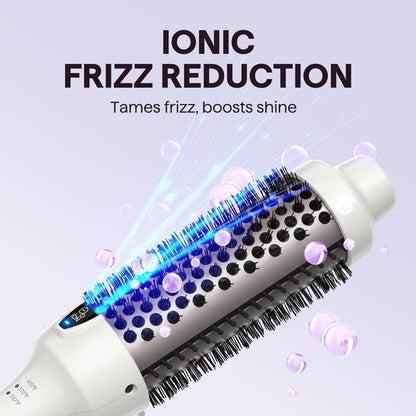 Wavytalk Updated Version Thermal Brush, 1.5 Inch Negative Ion Blowout Express Thermal Round Brush Creates Salon-Quality Blowouts, lonic Frizz Reduction Makes Hair Shinier & Smoother (Millennial Pink)