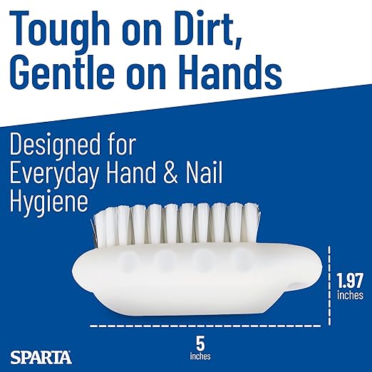 SPARTA Nail Scrub Brush Commercial-Grade, Heavy-Duty Hand and Fingernail Brush
