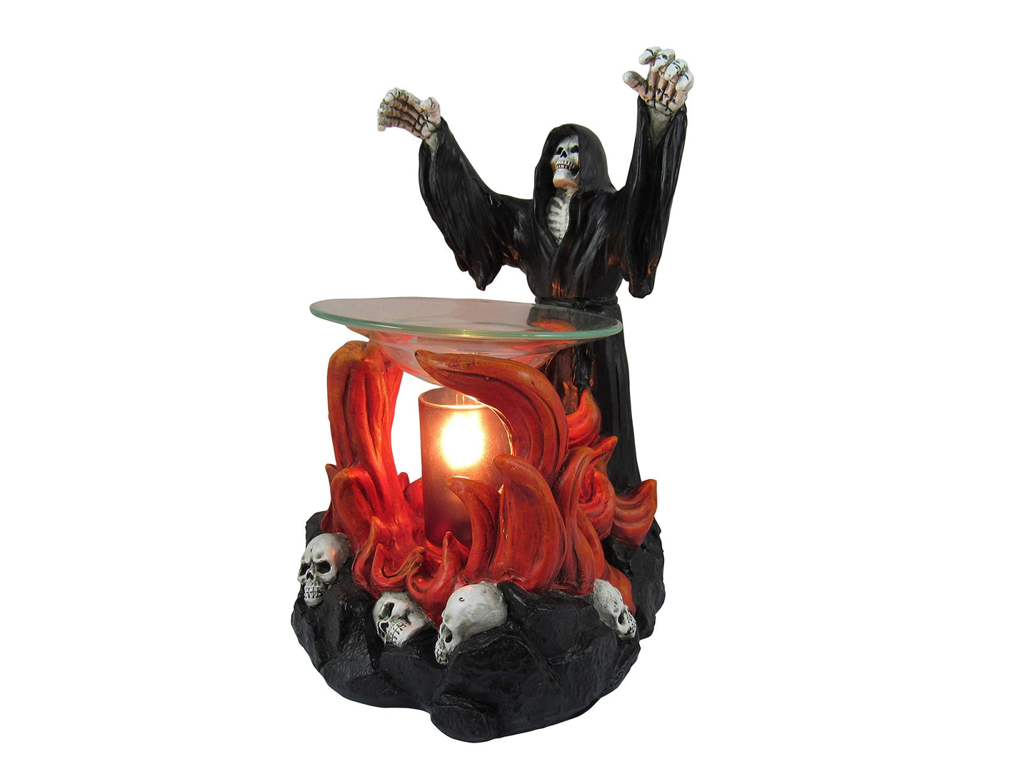 DWK "Dark Summoner Grim Reaper Decorative Electric Wax Warmer | Home Fragrance Products for Your Home Office | Wax Warmer for Scented Wax Melts | Gothic Decor Home Accents - 8"