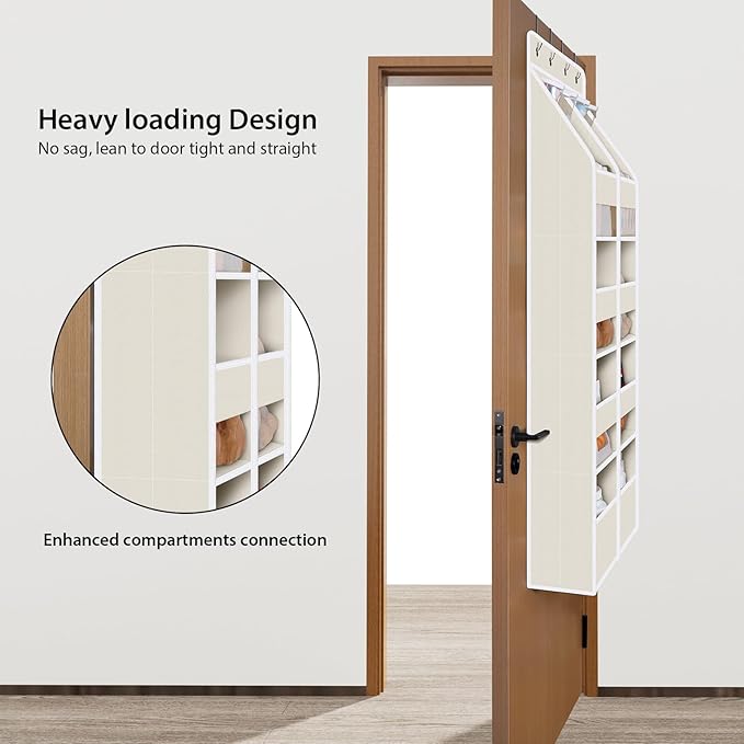 Univivi 5-Shelf Fabric Baby Door Storage Over Door Hanging Organizer