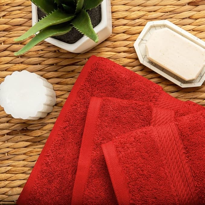 SUPERIOR Egyptian Cotton Pile 3 Piece Towel Set, Includes 1 Bath, 1 Hand
