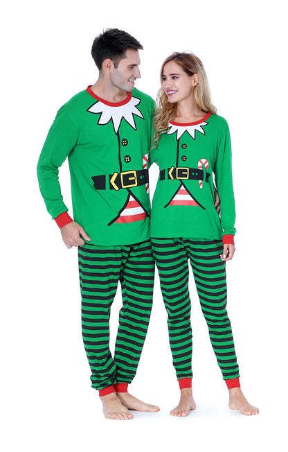 Benaive Matching Family Christmas Pajamas Set Holiday Pjs for Women Men Sleepwear (Green, Elf, 2T)