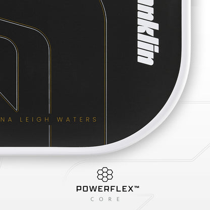 Franklin Sports PRO Pickleball Paddles – C45 Carbon Fiber Series - Official USAP + UPA Approved Pickleball Paddle - Aurelius 12.7mm Polymer Core - Official Shape of Anna Leigh Waters - Black/White