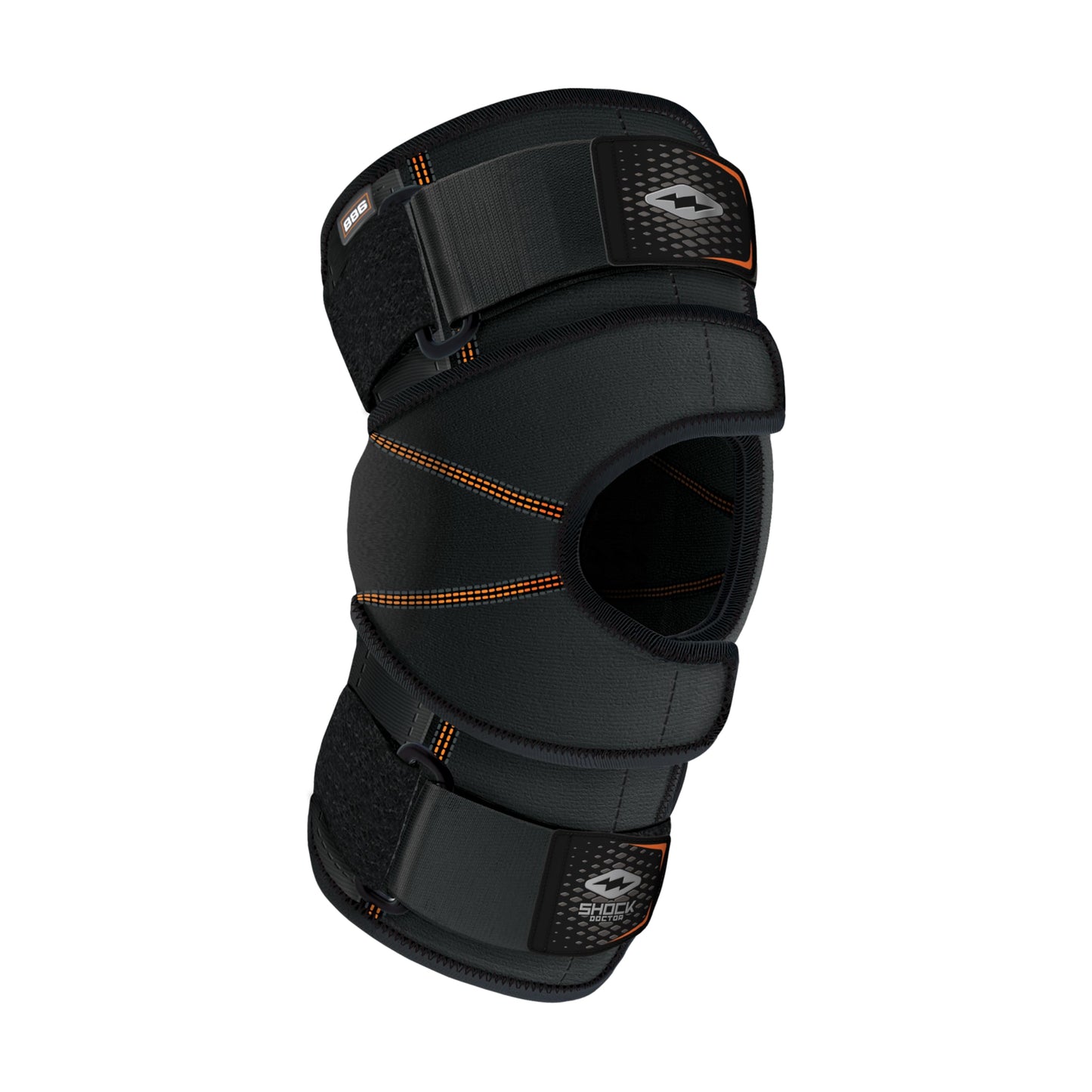 Shock Doctor Knee Brace Wrap, Knee Support for Patella Issues, Injury Recovery, Compression Support for Medial & Lateral Knee Stability, Single, Black, X-Large
