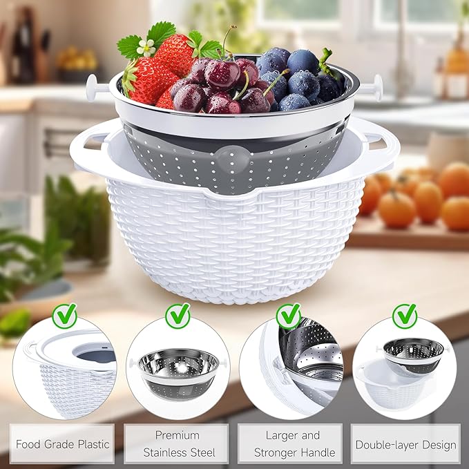 4-1 Colander with Bowl Set