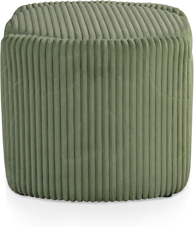 Furniture of America Lennox Modern Chenille 25-inch Round Storage Ottoman