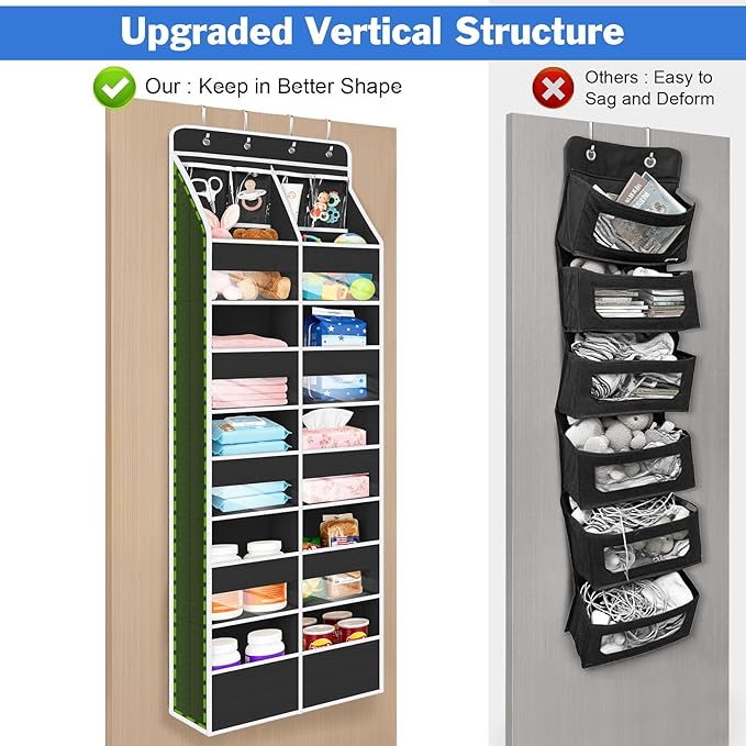 Univivi 6-Shelf Over Door Hanging Organizer Fabric Door Storage