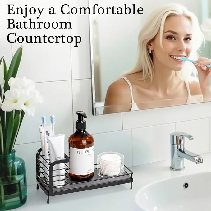 Luxspire Toothbrush Holders, Bathroom Organizer Countertop