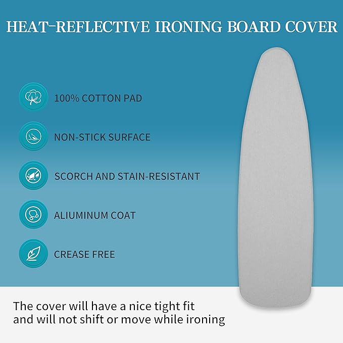 Ironing Board Cover and Pad | 100% Cotton Cover