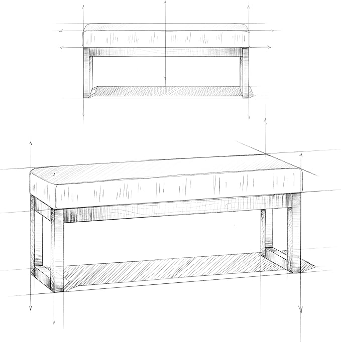 SIMPLIHOME Milltown Large Ottoman Bench
