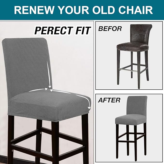 Turquoize Stretch Bar Stool Cover Counter Stool Pub Chair Slipcover