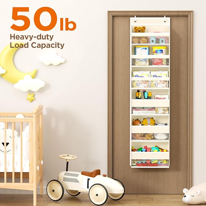 Over The Door Organizer, 6 Shelf Door Hanging Organizers