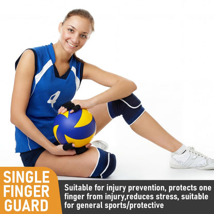 Thenshop 10 Pack Finger Sleeves Protectors Adjustable Sport Buddy Straps Elastic Volleyball Thumb Splints Brace Elastic Finger Sleeves for Sport Volleyball Basketball Handball Relieving Pain