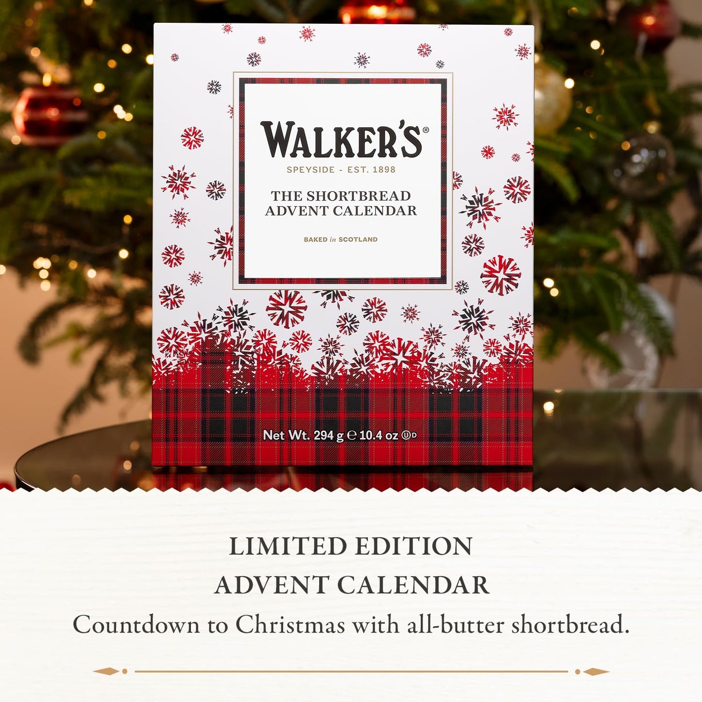 Walker’s 2025 Advent Calendar with Shortbread Cookies from Scotland - 24 Count (10.4 oz) - Limited Edition Cookie Box with Christmas Cookies in Various Shapes and Flavors