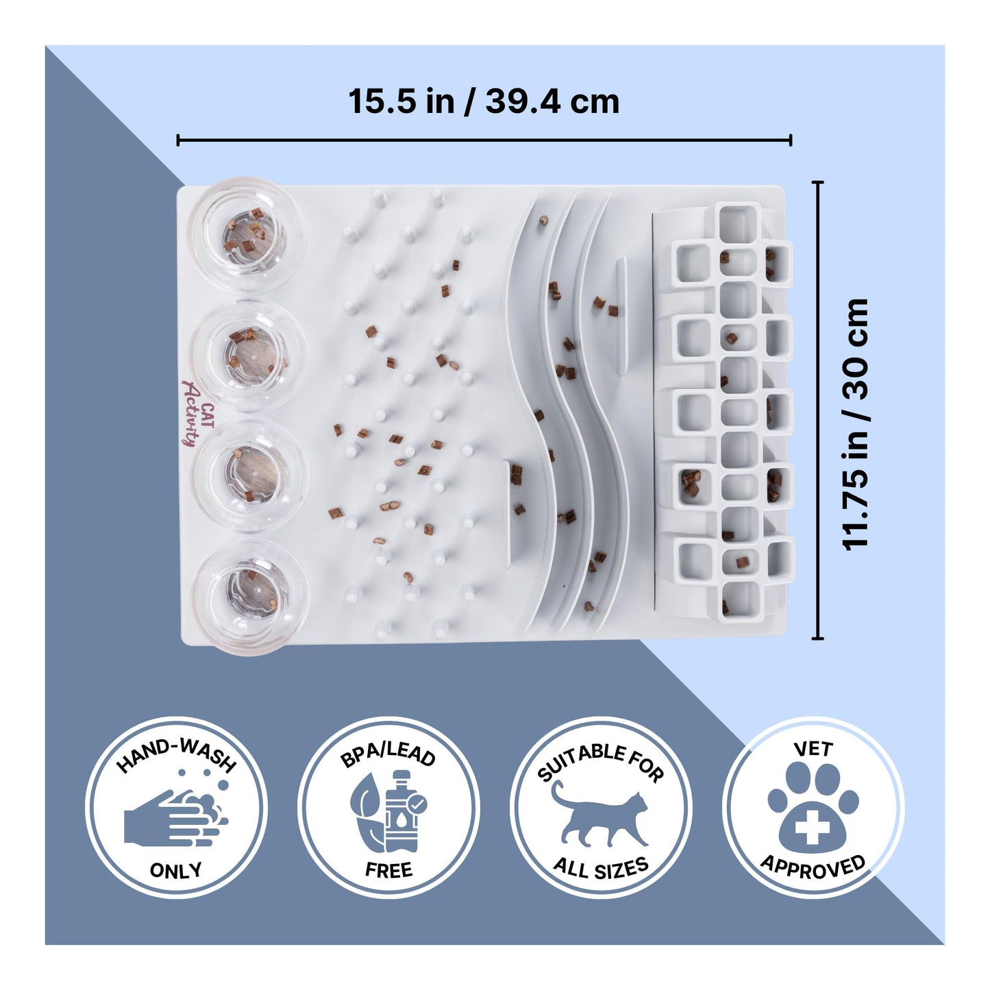 TRIXIE Fun Board Strategy Game for Cats, Puzzle Toy, Treat Dispenser, Interactive Play, Mental Stimulation