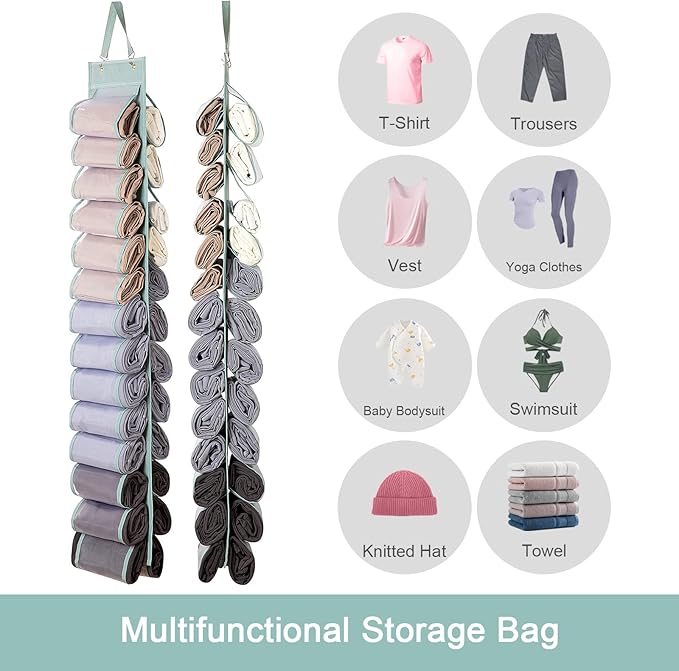 Legging Organizer Storage, T-Shirt Hanging Closet Hanging Clothes Organizer