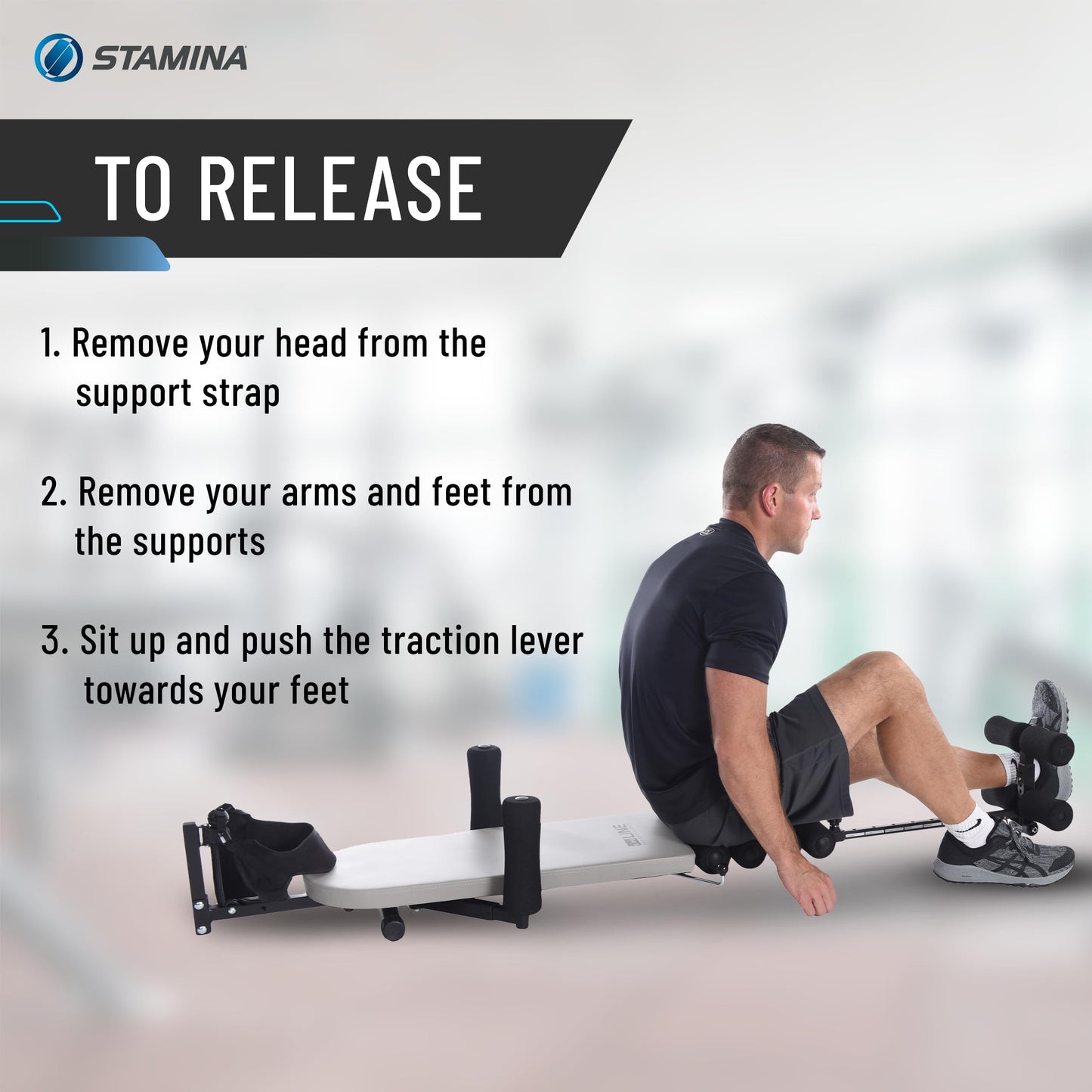 Stamina Inline Back Stretch Bench with Cervical Traction - Back and Neck Decompression - Inversion Table Alternative - Up to 250 lbs Weight Capacity