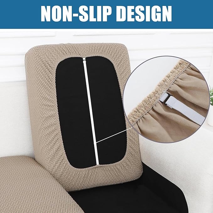 Smiry Waterproof Couch Cushion Covers, Stretch Jacquard Thick Sofa Cushion