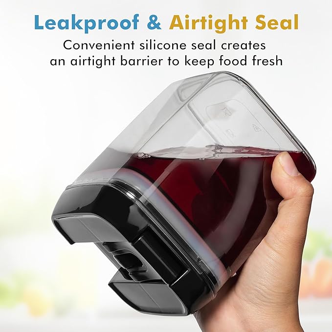 Shazo 6 PC Airtight Food Storage Containers + 6 Spoons