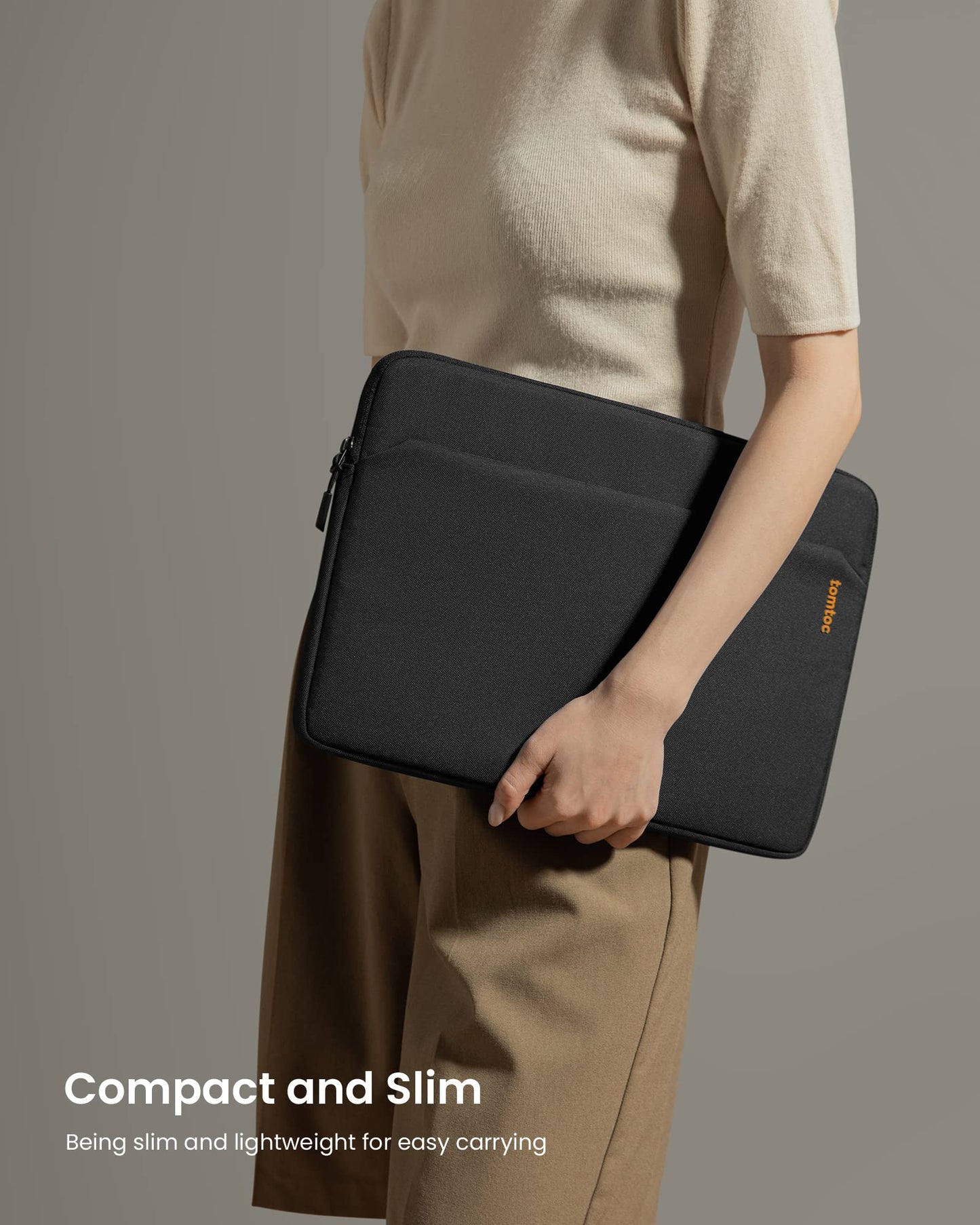tomtoc Tablet Sleeve Bag for 13 Inch iPad Pro M4 & iPad Air M3 2025 M2 2024, 12.9-in iPad Pro M2&M1 6th/5th, with Magic/Smart Keyboard Folio, for 12,4 Inch Galaxy Tab S9+/S8+, Surface Pro 10/9, Black