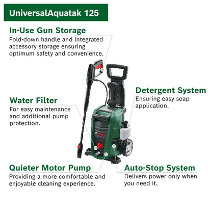 Bosch High Pressure Washer UniversalAquatak 125 (1500 W, pressure: 125 bar, max. flow rate: 360 l/h)