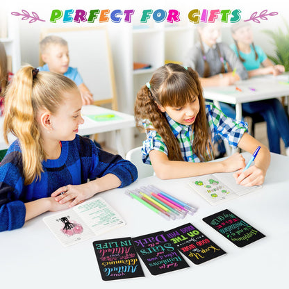 24 Pcs Mini Inspirational Notebooks Bulk with 24 Pcs Colorful Pens, Small Pocket Journal Notepads Set, Motivational Bulk Gifts for Women Men Teacher Student, Fun School Office Supplies, 3.5" x 5.5"