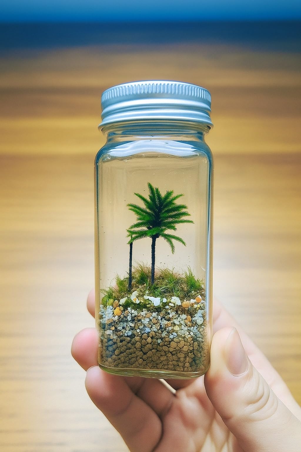 Live Little Tree Terrarium Kit, Self-Sustaining DIY Tree Moss Terrarium, Indoor Low Maintenance, Home and Office Décor (DIY Kit)