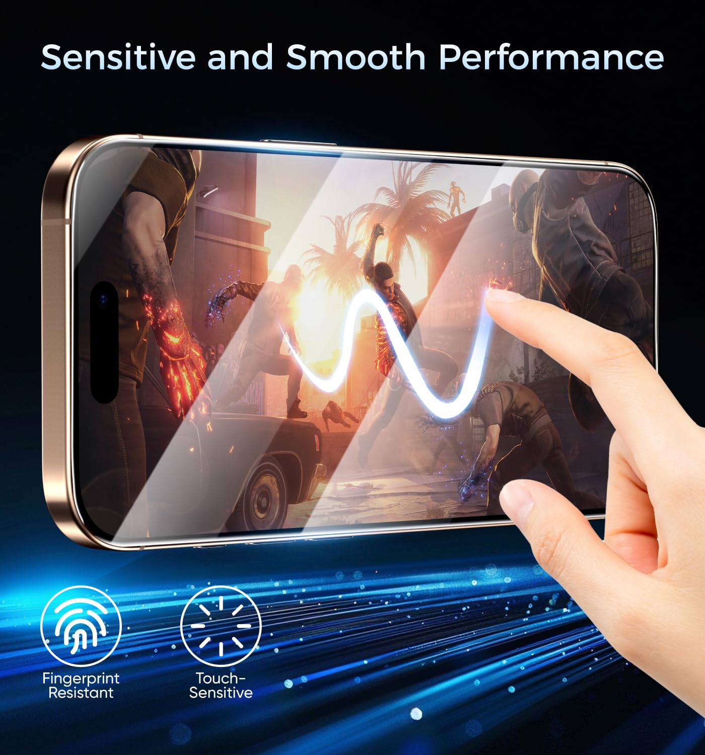 MAGIC JOHN 3rd Gen Upgraded for iPhone 16ProMax Privacy Screen Protector 6.9 Inch,25°Anti-Spy Screen,Shockproof Tempered Glass,Auto Dust-Removal,Bubble Free,Easy Installation,2 Pack