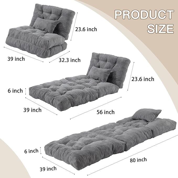Folding Sofa Bed, Convertible Sleeper Chair