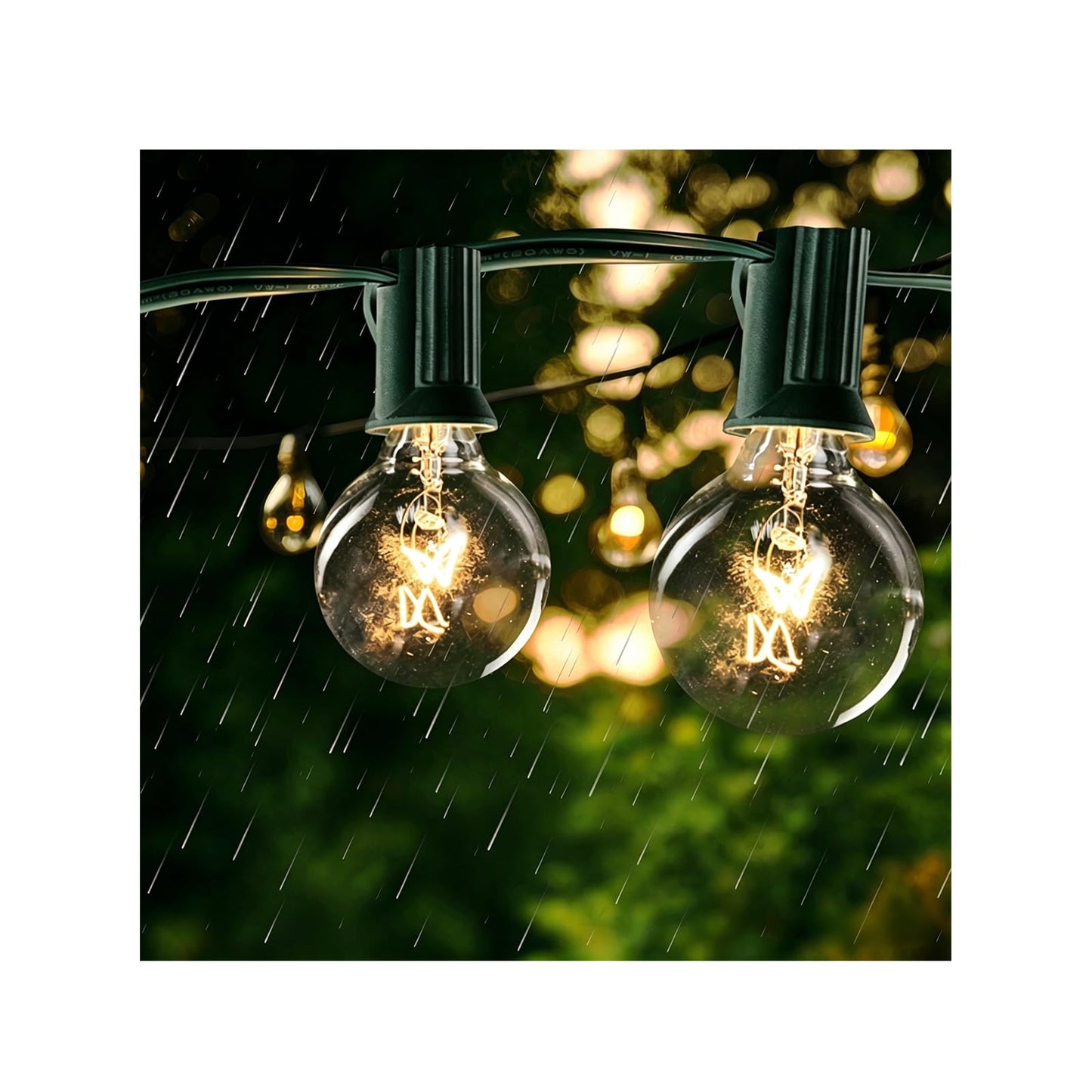 Formosa 26ft Clear Incandescent Christmas String Lights, Indoor G40 Shatterproof Bulbs, 25 Retro Globe Edison Bulbs, Indoor Hanging Lights for Bedroom & Living Room Decor