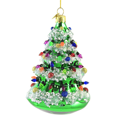 Kurt Adler 5" NOBLE GEMS GLASS XMAS TREE ORNAMENT