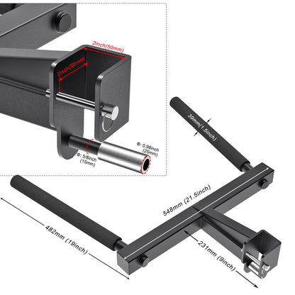 Kipika Y-Shaped Dip Bar for 2" x 2" Power Cage with 5/8" or 1" Hole - Dip Bar Attachments for Home Gym - Heavy Duty Power Rack Attachments - 2" x 2" Squat Rack Accessories for Strength Training