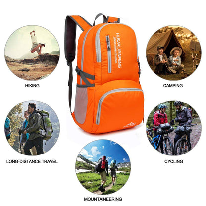 Crenze 45L Lightweight Foldable Backpack Travel Hiking Daypack, Men Women Durable Handy Waterproof Rucksack for Camping Walking Cycling Climbing