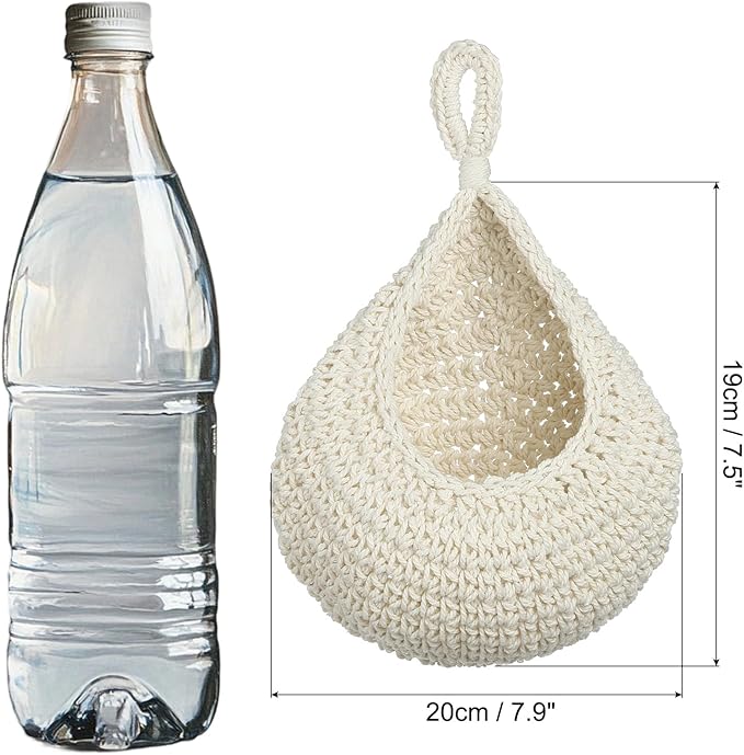 PATIKIL Hanging Fruit Baskets for Kitchen, Medium Size Teardrop Home Decor