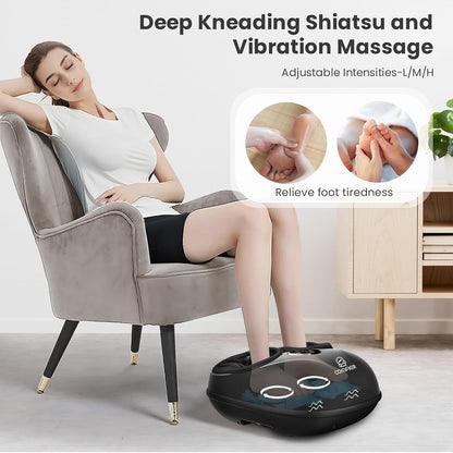COMFIER HSA Eligible Shiatsu Foot Massager Machine with Heat, FSA Foot Massager for Neuropathy Plantar Fasciitis, Deep Kneading Feet Massager with Heat, Relax for Home Office,Up to Men Size 13