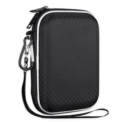 Lacdo External Hard Drive Carrying Case for Western Digital WD My Passport Mac for Ultra/WD Black P10/WD Elements 2.5 inch EVA Portable Storage Cable Case HDD 1TB 2TB 3TB 4TB 5TB Travel Cover, Black