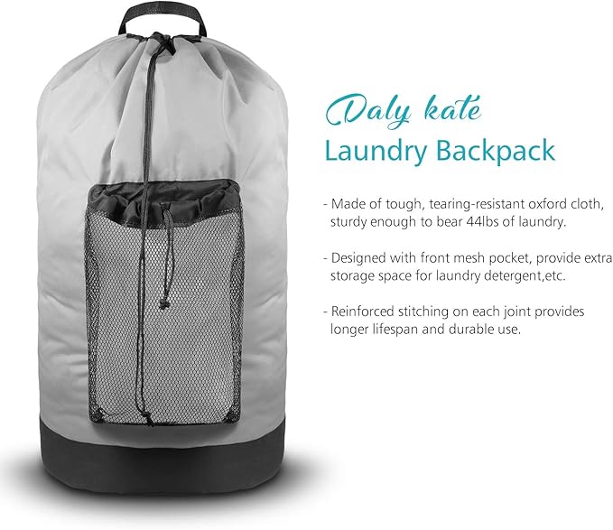 Dalykate Backpack Laundry Bag, Laundry Backpack