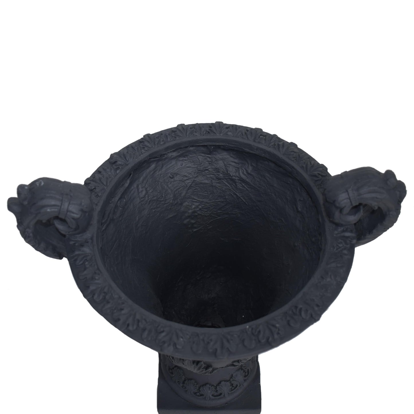 roomfitters Garden Urn Planter Decorative Planter for Indoor and Outdoor Spaces, Elegant Antique-Inspired Design, Durable MGO Construction, Black
