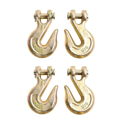 TBAPFS 4Pcs 1/2 Inch Clevis Grab Hooks Grade 70 Chain Hook 12000 Lbs Working Load Limit for Trailer Truck Transport