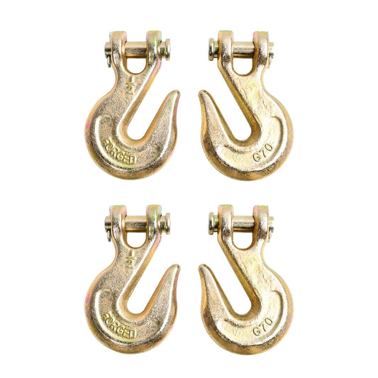 TBAPFS 4Pcs 1/2 Inch Clevis Grab Hooks Grade 70 Chain Hook 12000 Lbs Working Load Limit for Trailer Truck Transport