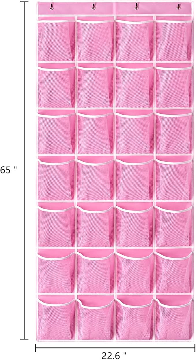 KEEPJOY 28 Pockets Hanging Shoe Organizer, Over the Door Shoe Organizer