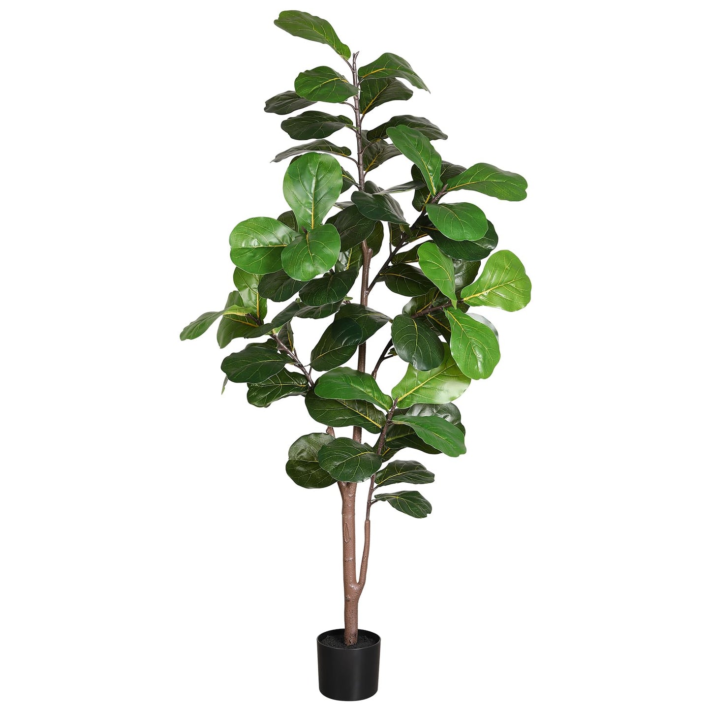 LUWENER 6ft Artificial Fiddle Leaf Fig Tree Plant,Fake Ficus Lyrata in Pot,Ficus Faux Plant Artificial Trees for Office Indoor Outdoor Garden Living Room Home Decor 1PCS-71in