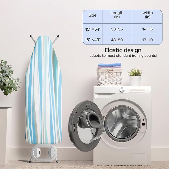 BNDX Ironing Board Cover, Stain Resistant & Durable Scorch, 2 Click Buckles