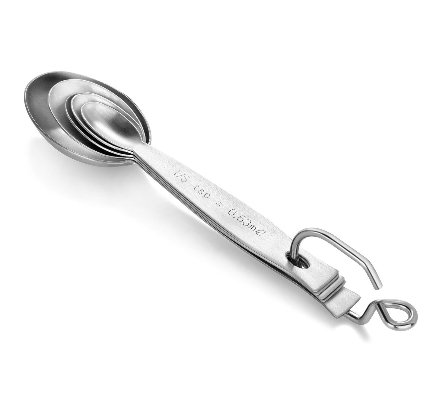New Star Foodservice 18/8 Stainless Steel Measuring Spoons Set of 5, Silver
