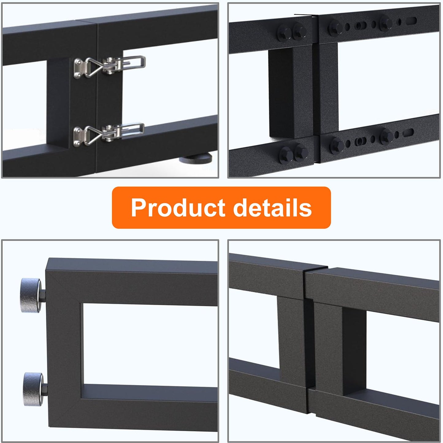 KNAWIER Truck Bed Cargo Divider for Full Size Truck, Compatible with Silverado,F150,F250,Sierra 1500,Titan,Foldable,No Drilling
