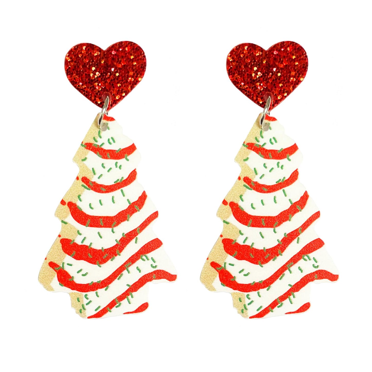 Earrings for Women Christmas Earring Christmas Tree Cake Earrings Xmas Jewelry Stocking Stuffers