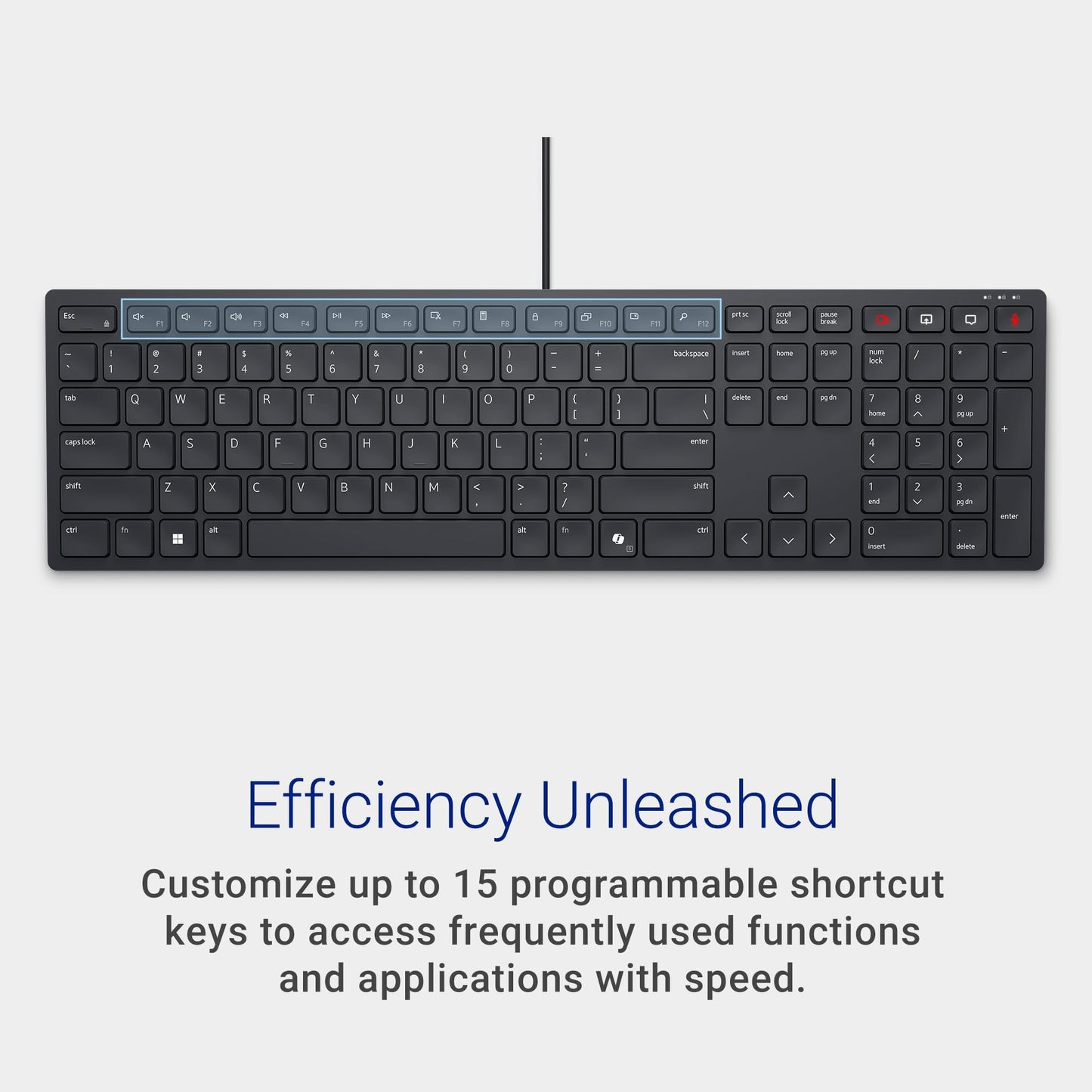 Dell Wireless Keyboard and Mouse - KM3322W, Wireless - 2.4GHz, Optical LED Sensor, Mechanical Scroll, Anti-Fade Plunger Keys, 6 Multimedia Keys, Tilt Leg - Black