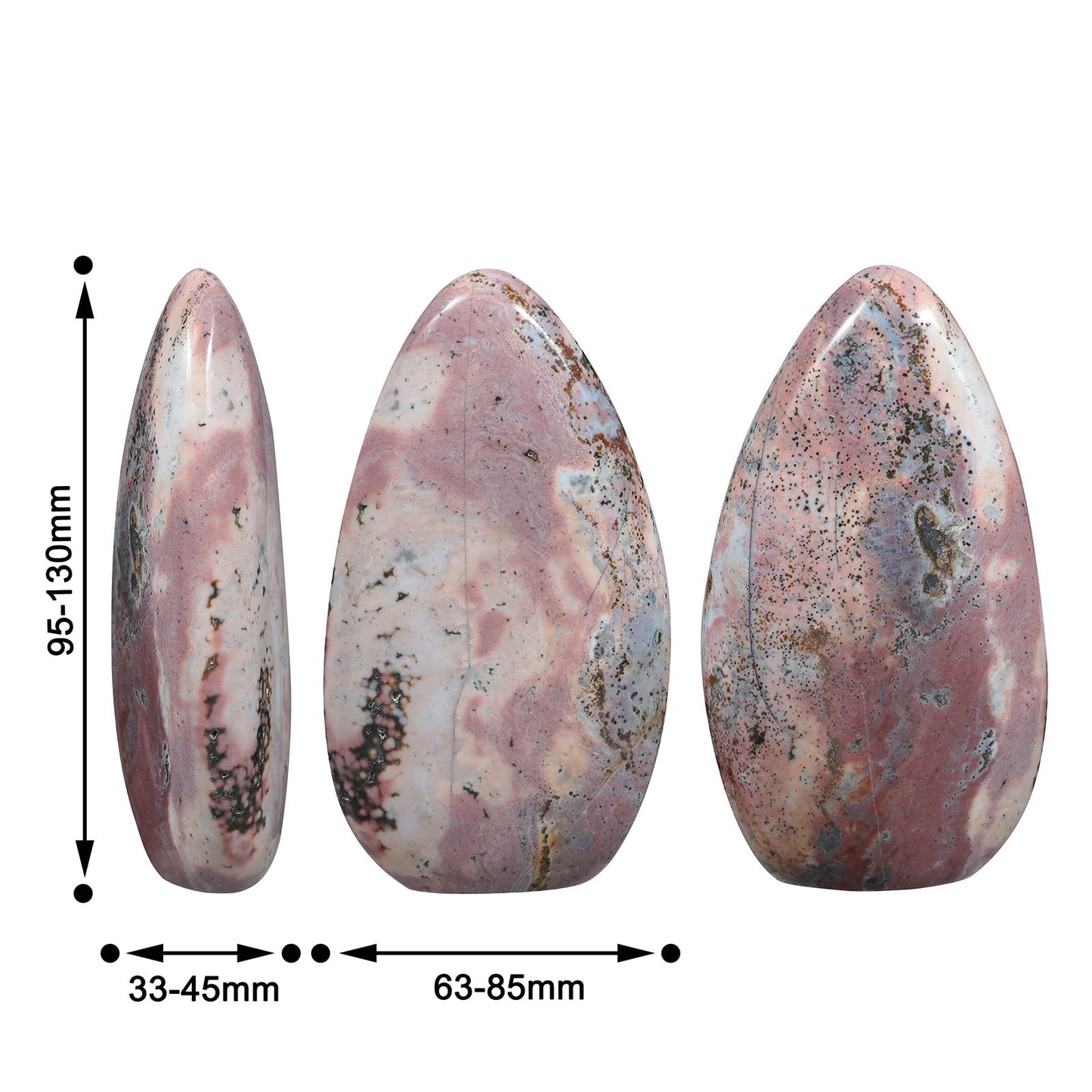 SUNYIK Irregular Ocean Jasper Stone Slab, Self-Standing Upright Ocean Jasper Plam Stone for Home Office Decor Meditation Relax, (0.5-1lb)