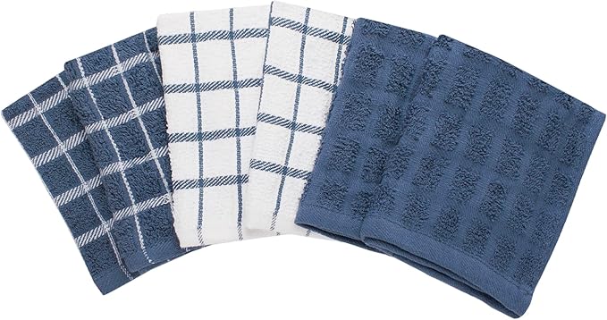 Ritz Premium 100% Cotton Terry Check Kitchen Dish Cloths