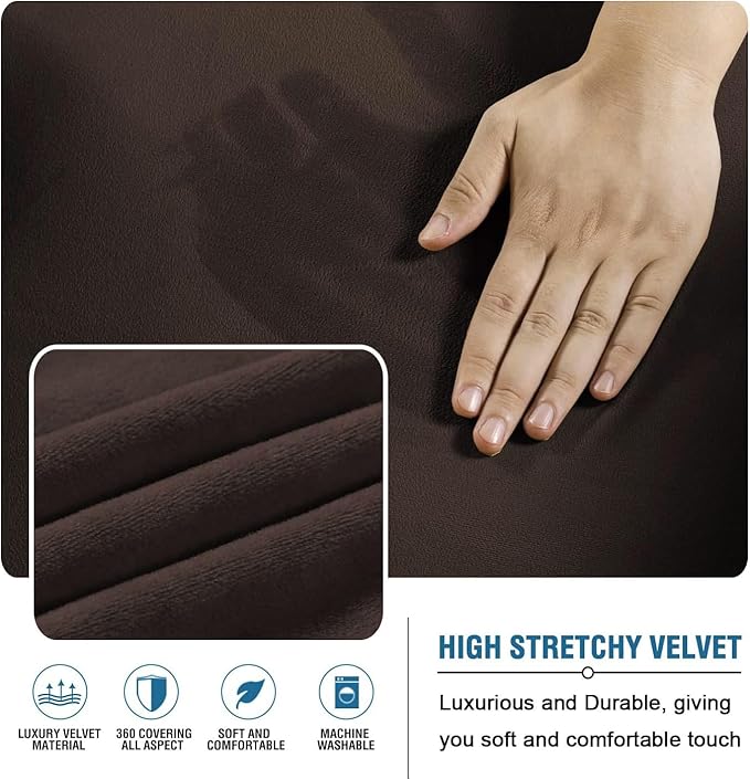 H.VERSAILTEX Real Velvet Futon Cover Armless Sofa Covers Sofa Bed Covers